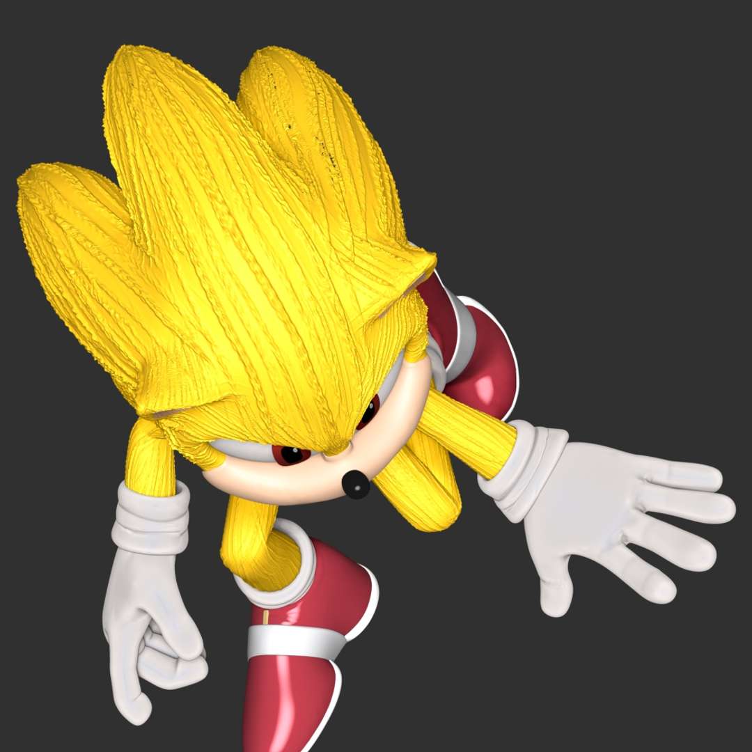 Shadow - Sonic The Hedgehog 3D Print Model by Bon Bon Art