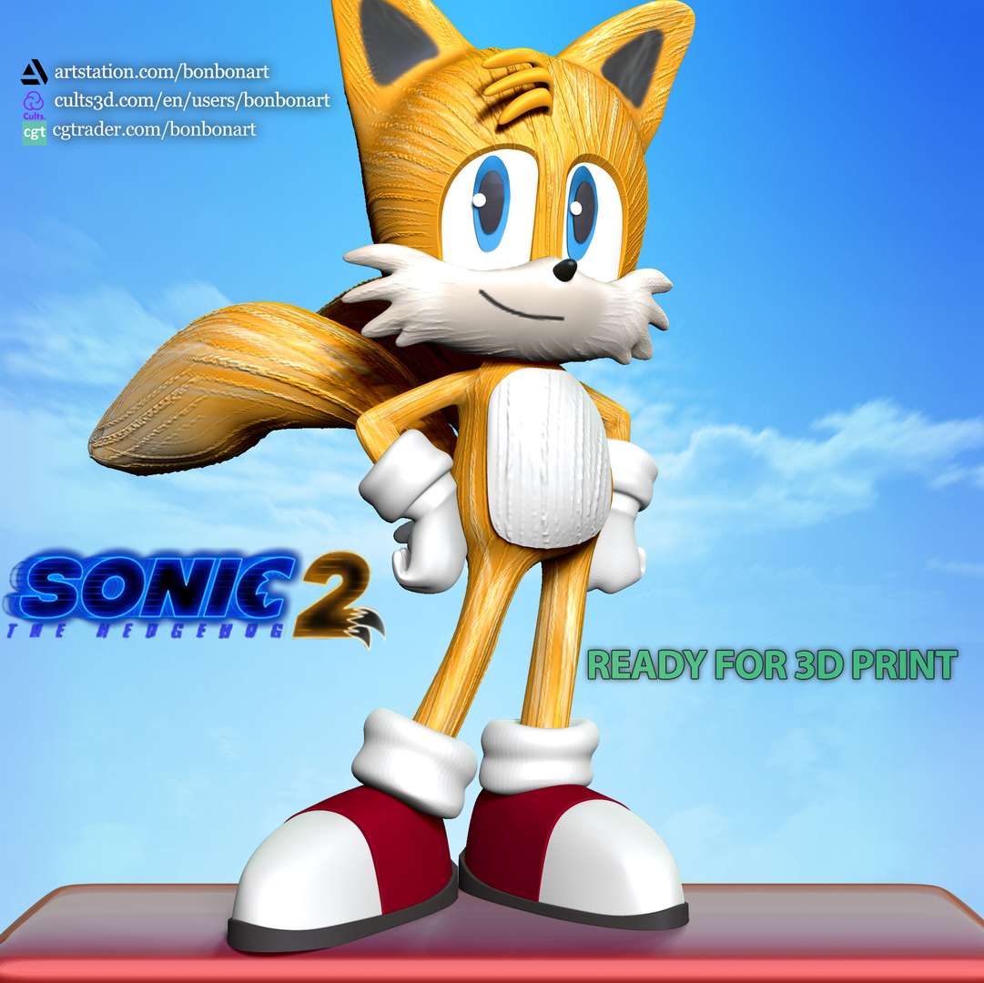 The Sonic Fanart 3D model 3D printable