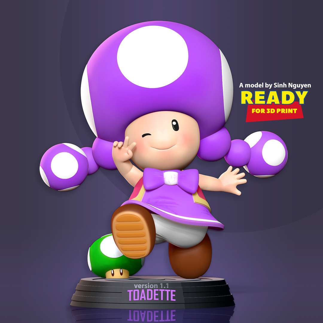 Co3d Toadette Super Mario Fanart