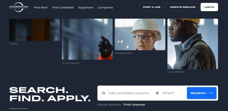 4TradesOnly Job Board Website