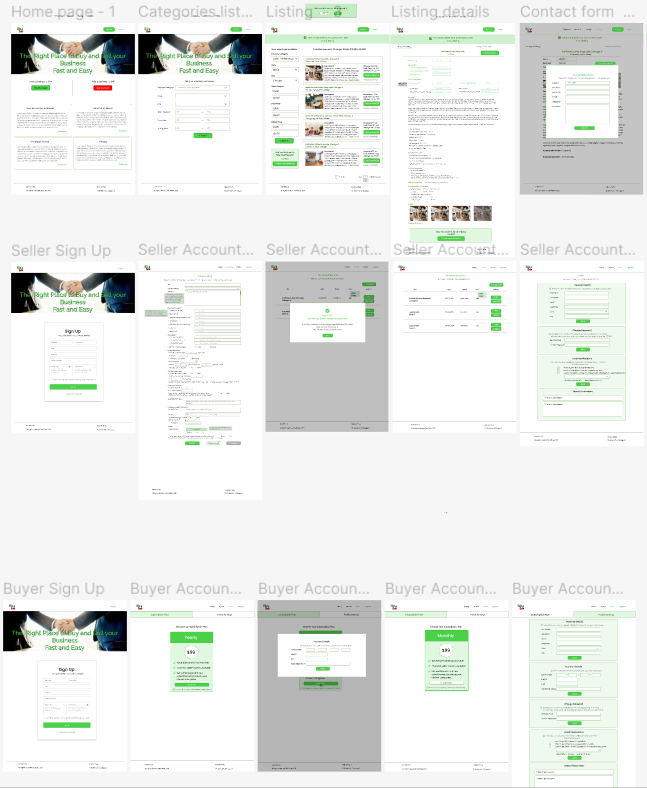 project wireframes example