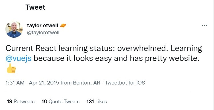 That Laravel founder’s tweet