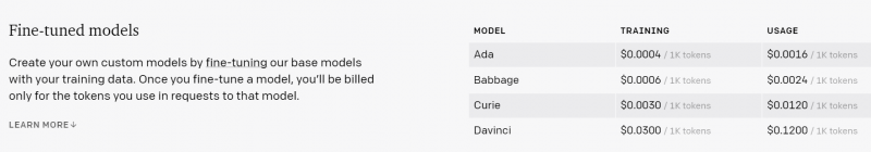 OpenAI fine-tuned models