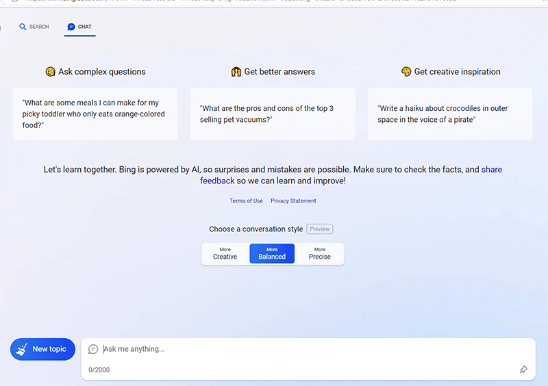 Bing chat