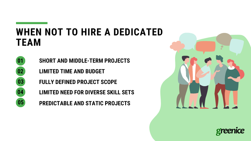 when not to hire dedicated team