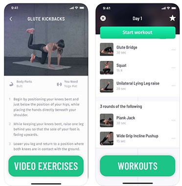 30 Day Fitness, Exercises instruction page