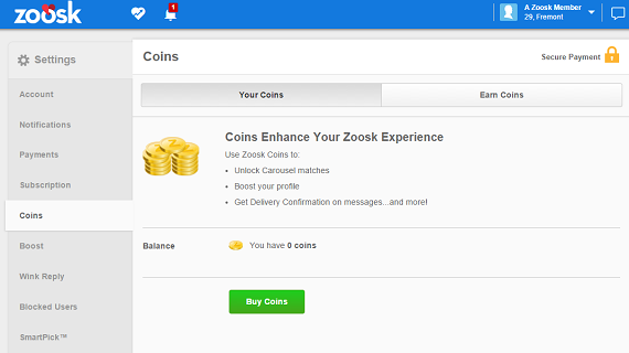 Zoosk monetizare