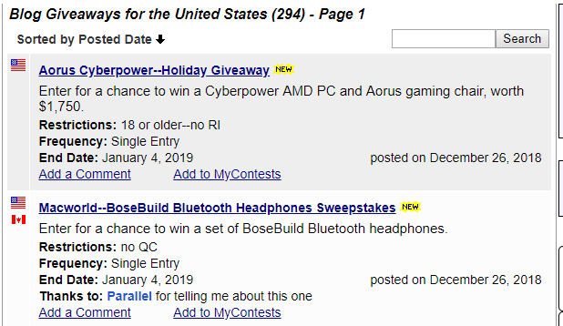 giveaway website