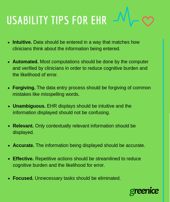 EHR usability tips