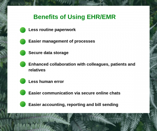 Benefits of EHR