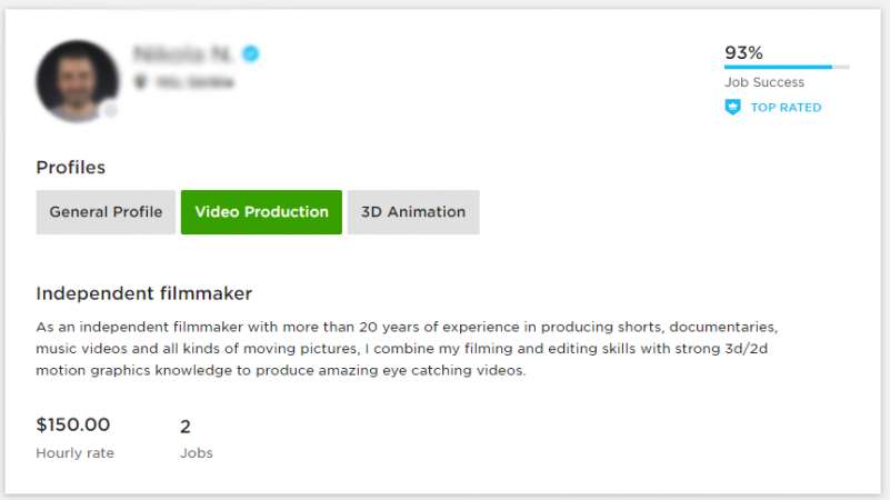 freelancer profile