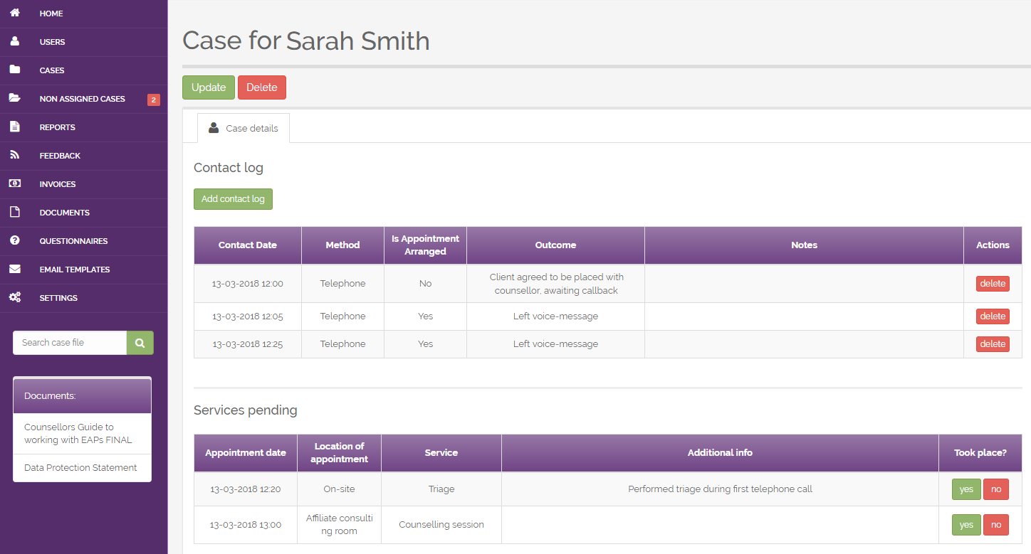 EHR for mental health