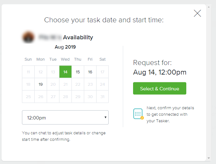 availability example on taskrabbit