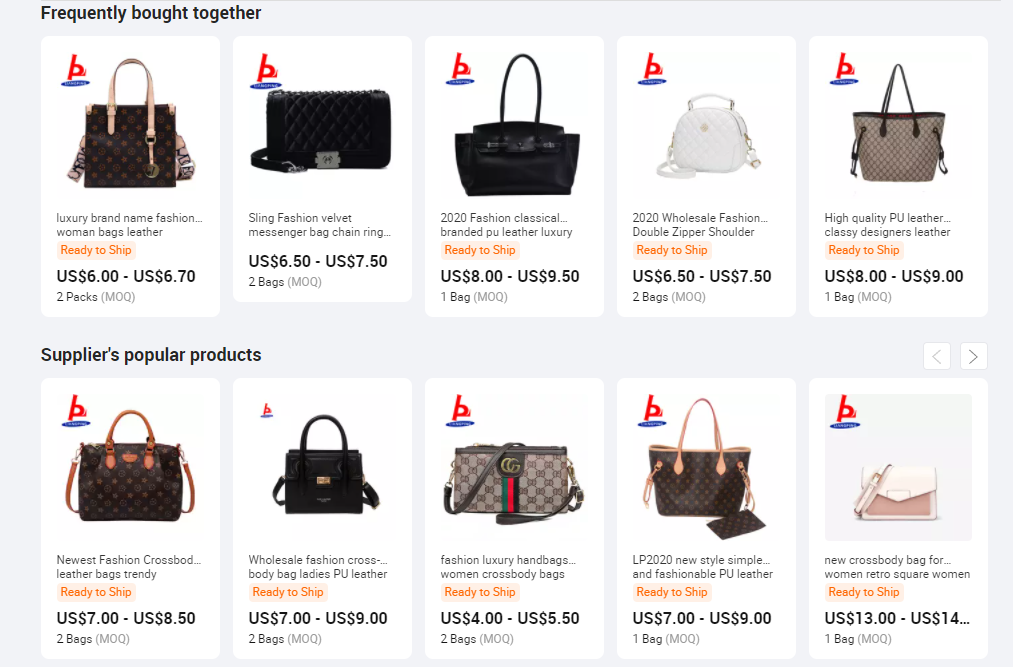 Brand Tote Branded Women Lady Fashion PU Wholesale Replica