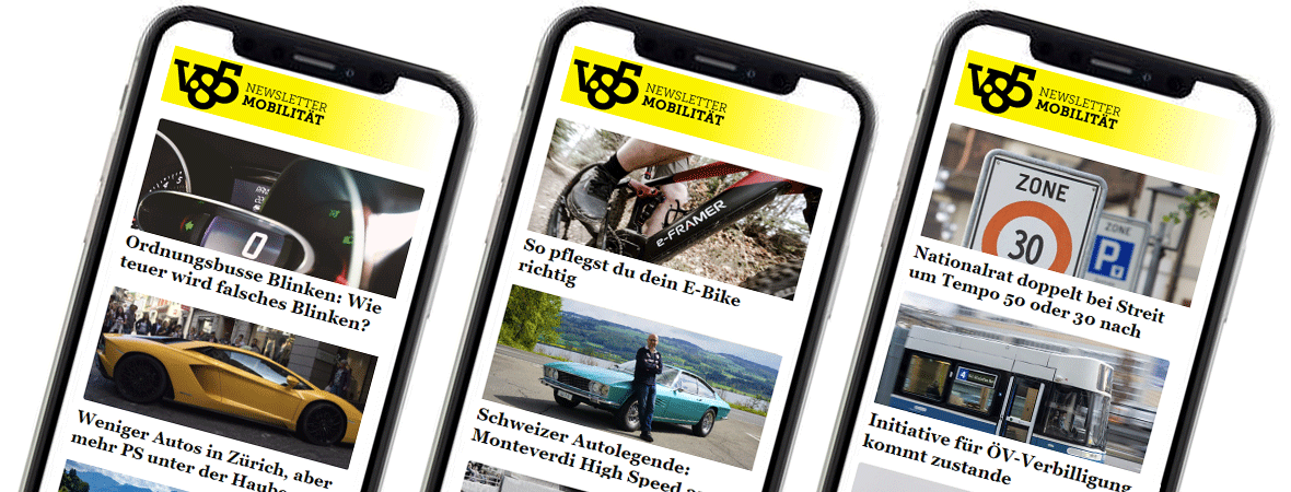 V85 Newsletter auf dem Smartphone