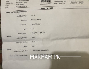 Semen Analysis Report