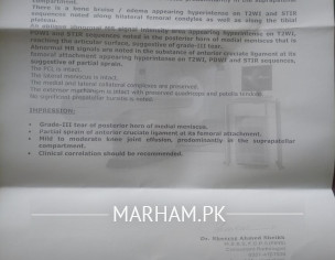 Knee MRI Problem