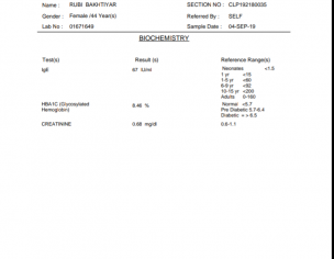 LFT And HBA1C