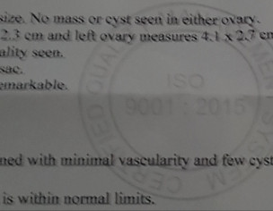 Few Cysts In Endometrium 