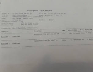 Anemia Unspecified