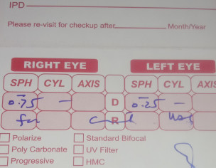 Weak Eyesight 