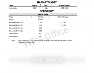 Typhoid Report & General Weakness