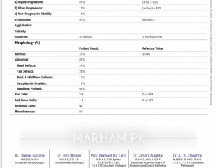 Semen Analysis Report