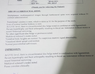 Lumbar Problem