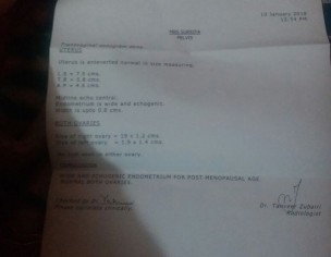 Post-menopausal-bleeding Since Six Months