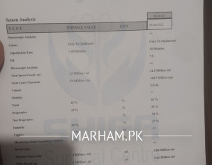 Semen Analysis Report