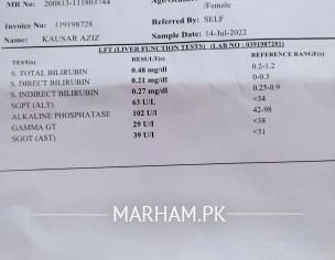 Liver Function Test Report