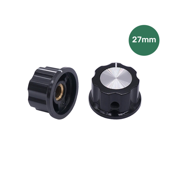 Manopola di controllo Ø27 mm per albero da 6 mm