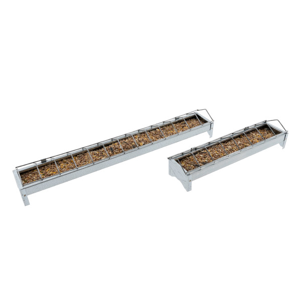 Galvanized Chick Feeder with Wire Grill – 30 / 50 cm