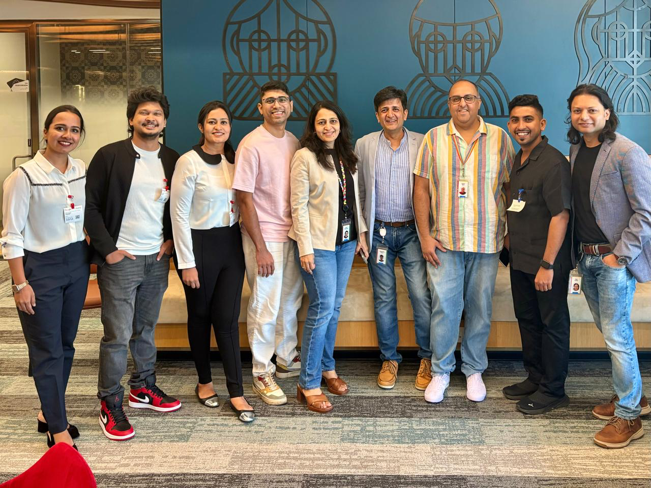 Team Riafy and Google Cloud during the launch celebration - Gouri (Manager for Conglomerates), Satyendra (Partnerships &amp; Alliances Leader), Ashish (Partner Marketing) and Rajiv (Lead Customer Engineer)