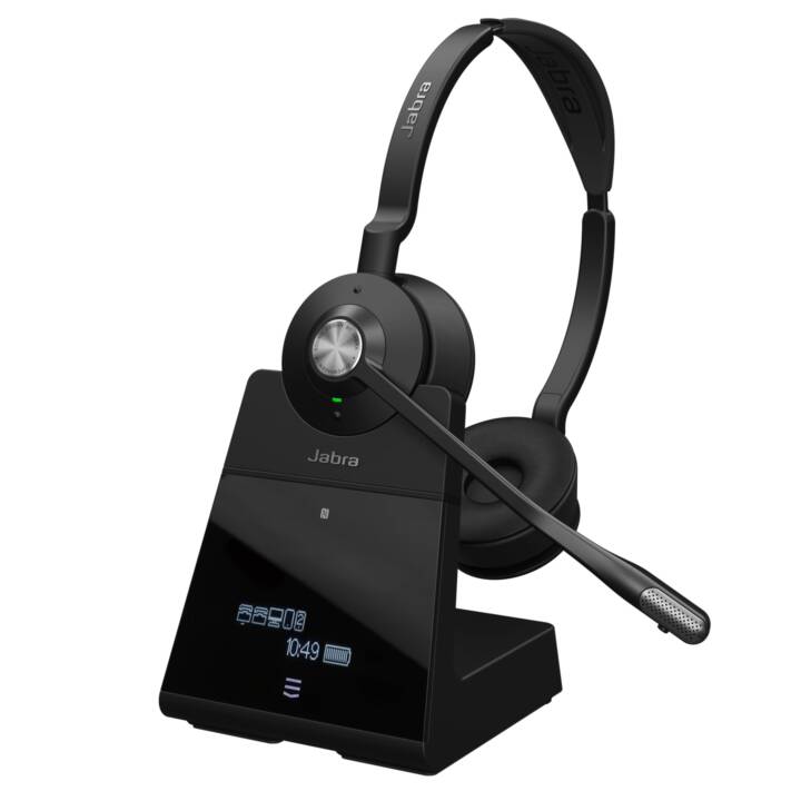 JABRA Office Headset (OnEar, Duo, Kabellos, Schwarz) microspot.ch