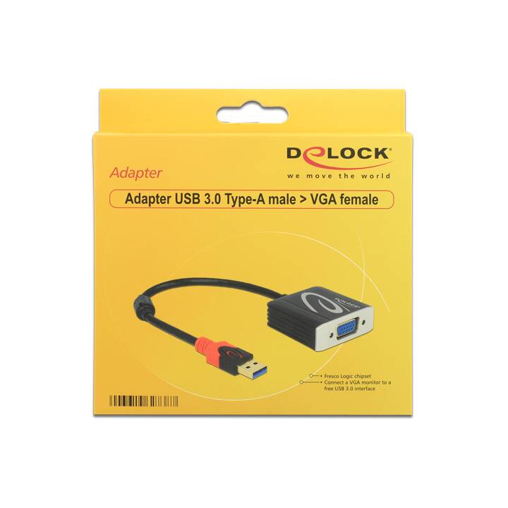 DELOCK Adapter (VGA, USB 3.0 Typ-A, 0.2 m) - Interdiscount