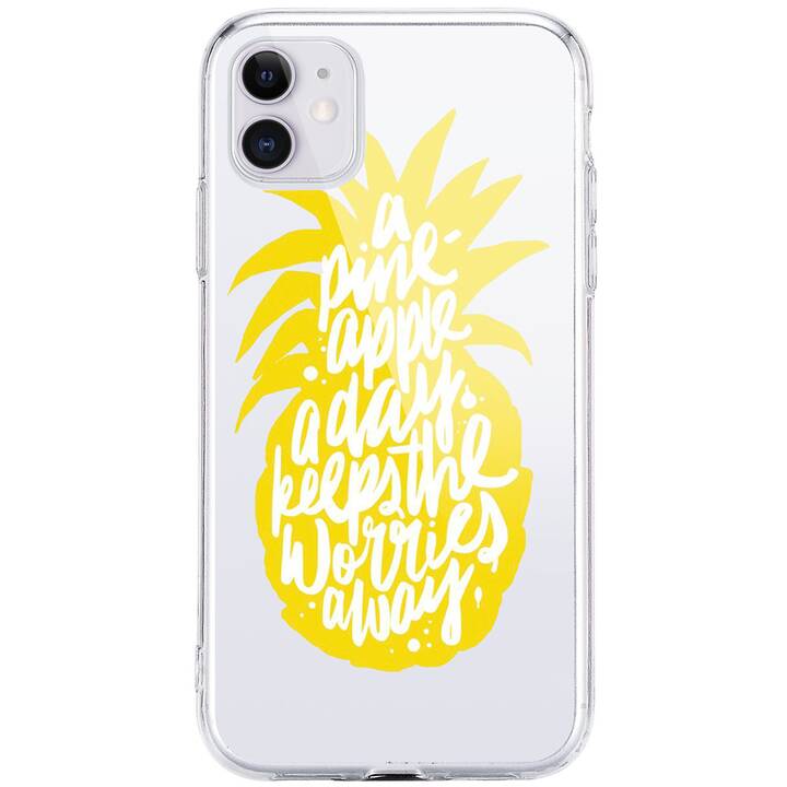 EG cover posteriore per iPhone 12 Pro Max 6.7" (2020) - giallo - ananas