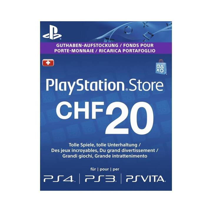PlayStation Live Card CHF 20 (ESD, DE, FR, IT)