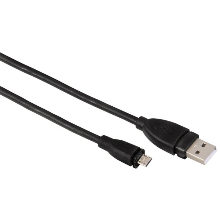 HAMA USB-Kabel (Micro USB 2.0 Typ-B, USB 2.0 Typ-A, 0.25 m)