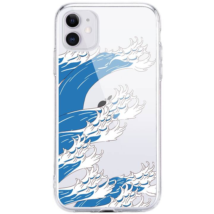 EG cover posteriore per iPhone 12 Pro Max 6.7" (2020) - blu - onda