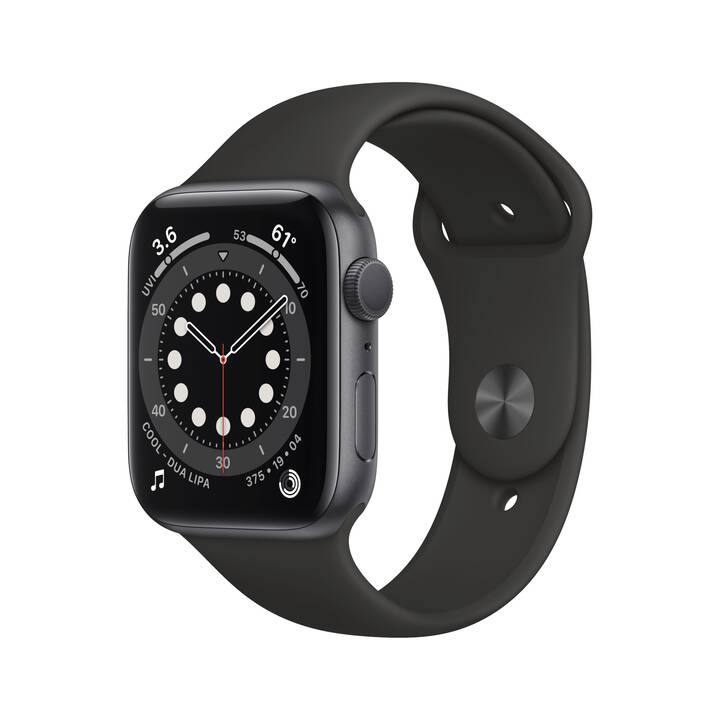 APPLE Watch Series 6 GPS (44 mm, Aluminium, Silikon)