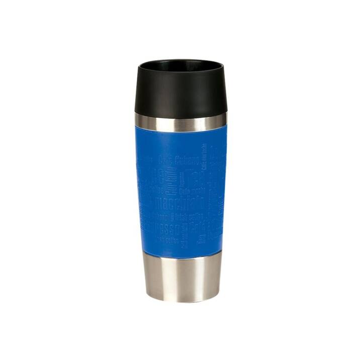 EMSA Thermobecher Travel (0.36 l, Silber, Blau) microspot.ch