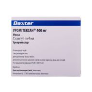 Уромитексан 400 мг раствор для инъекций 400 мг ампула 4 мл №15