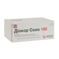 Діокор Соло 160 таблетки вкриті плівковою оболонкою 160 мг блістер №90