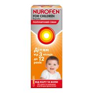Нурофєн для дітей суспензія оральна 100 мг/5 мл флакон з полуничним смаком 200 мл