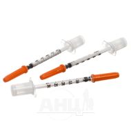 Шприц інсуліновий 1 мл Alexpharm трикомпонентний U-100 інтегрована голка G30