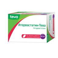 Аторвастатин-Тева таблетки вкриті плівковою оболонкою 10 мг блістер №90