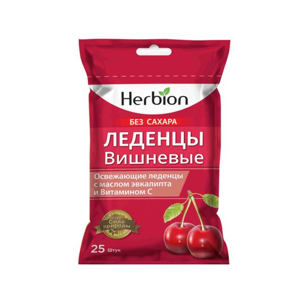 Хербіон льодяники без цукру вишневі №25