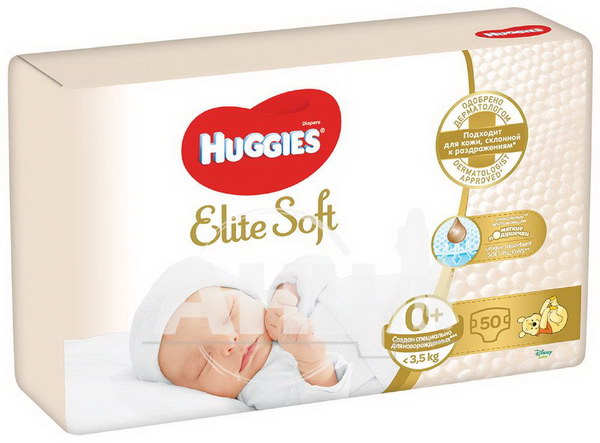 Подгузники Huggies Elite Soft 0+ №25