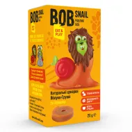 Цукерки фруктові Bob Snail без цукру яблуко груша 20 г + іграшка